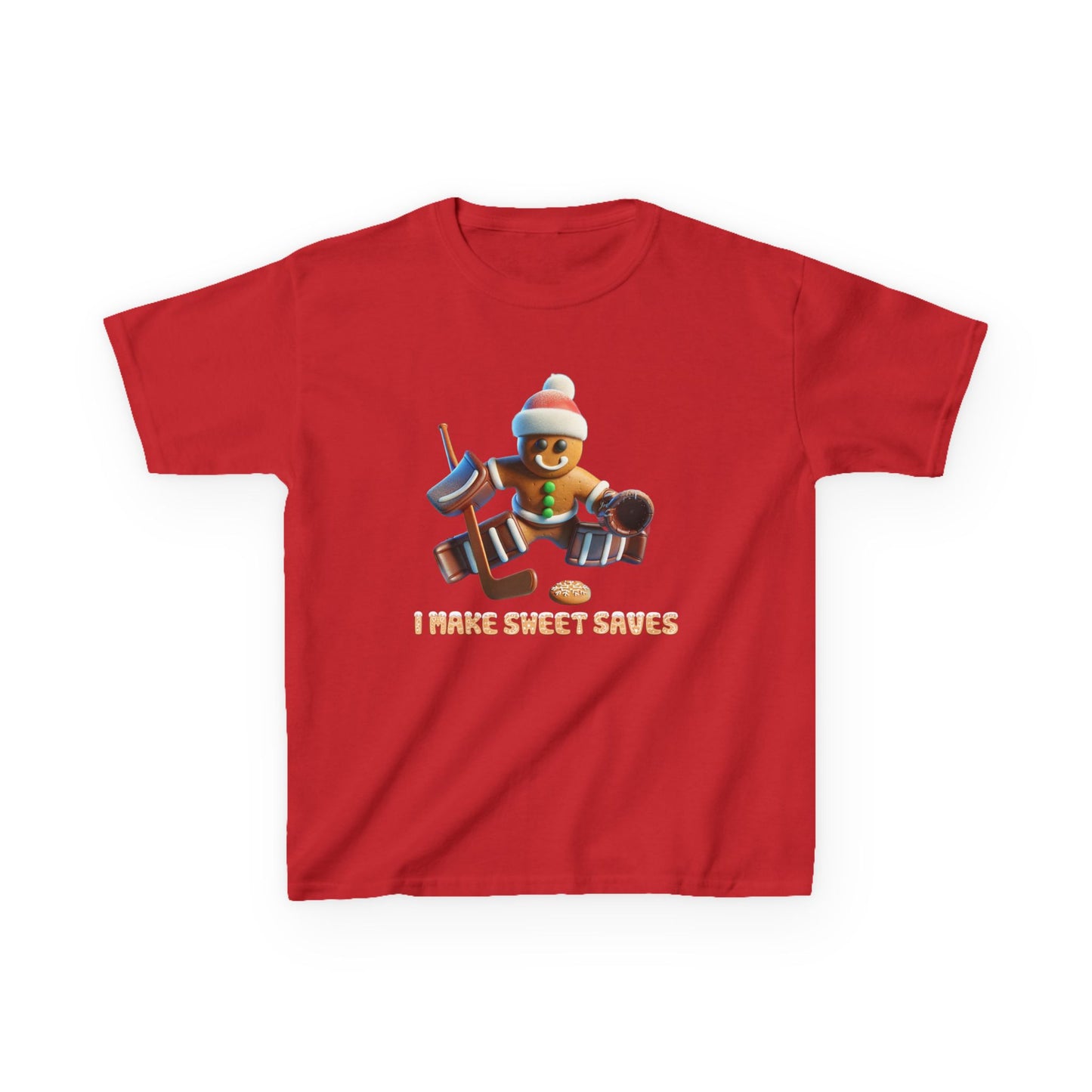 Sweet Saves Gingerbread Hockey Christmas Shirt (Youth)