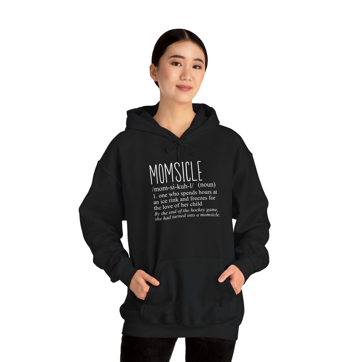 MOMSICLE Ice Hockey Mom Hoodie Sweatshirt