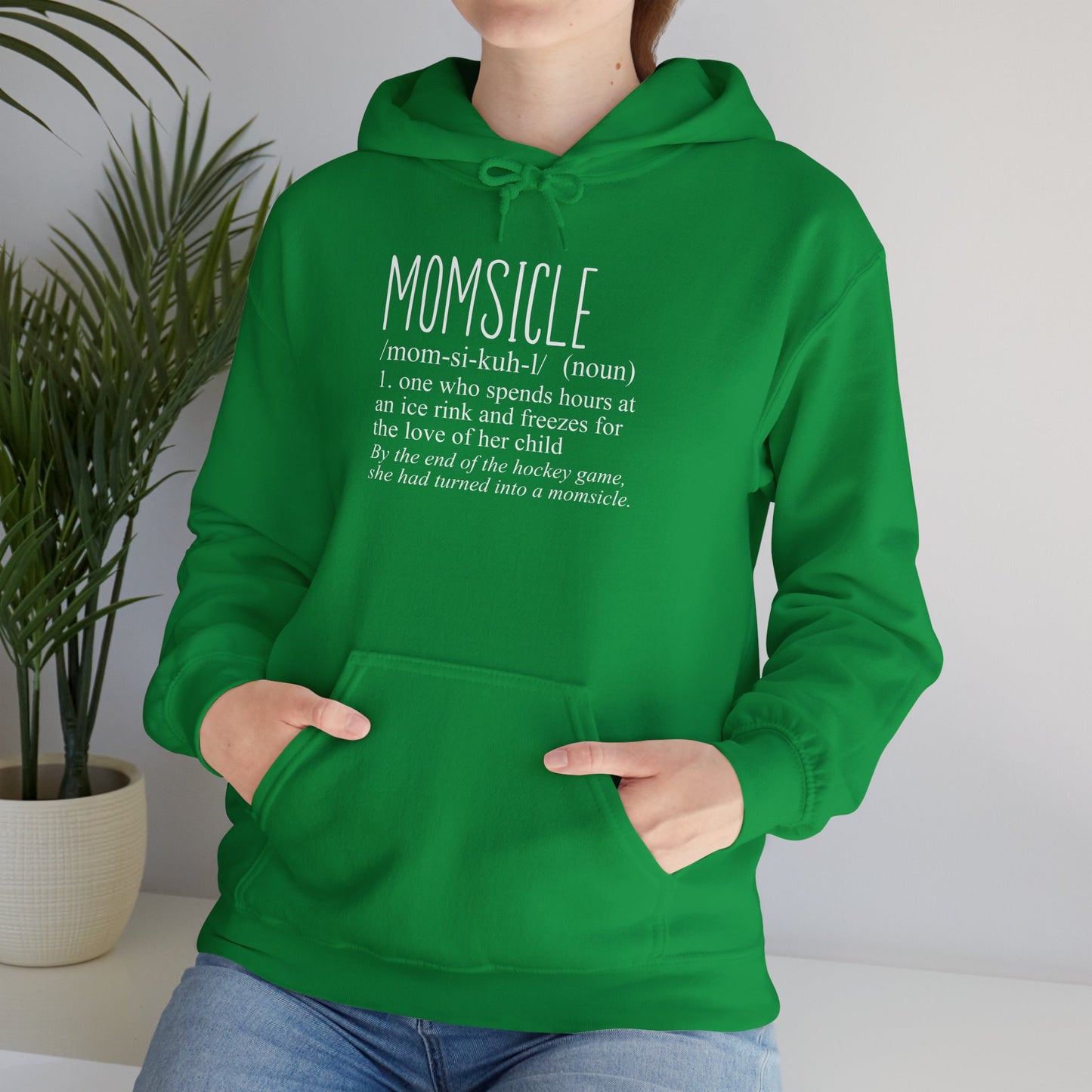 MOMSICLE Ice Hockey Mom Hoodie Sweatshirt