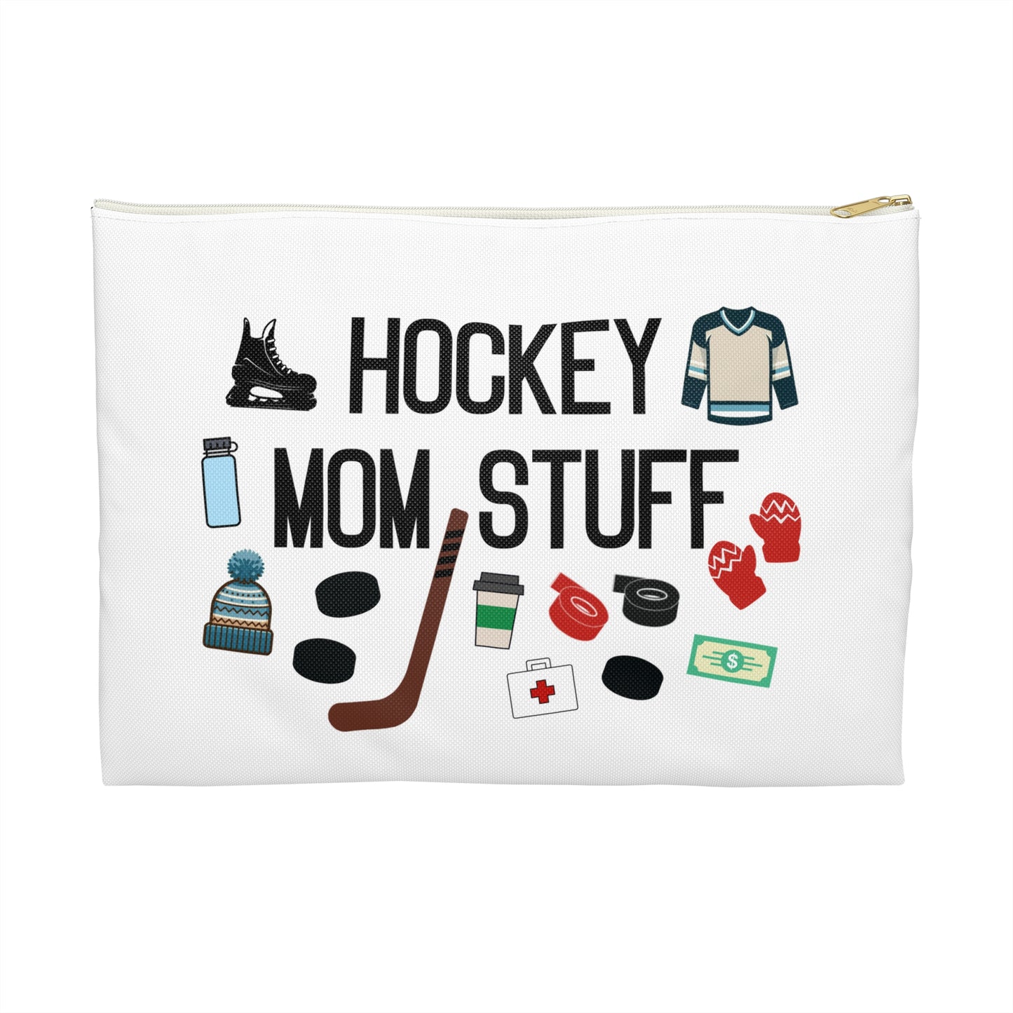 Hockey Mom Stuff Survival Kit Zipper Pouch Bag