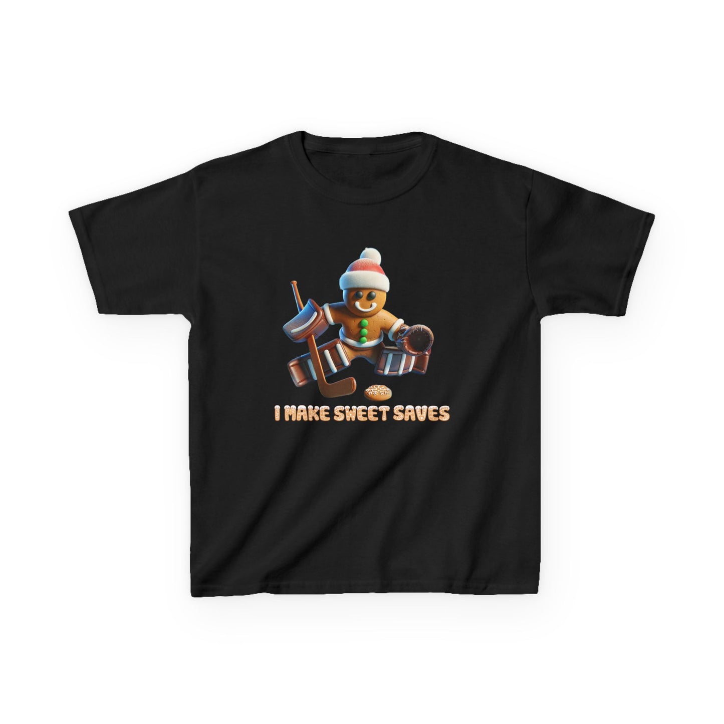 Sweet Saves Gingerbread Hockey Christmas Shirt (Youth)