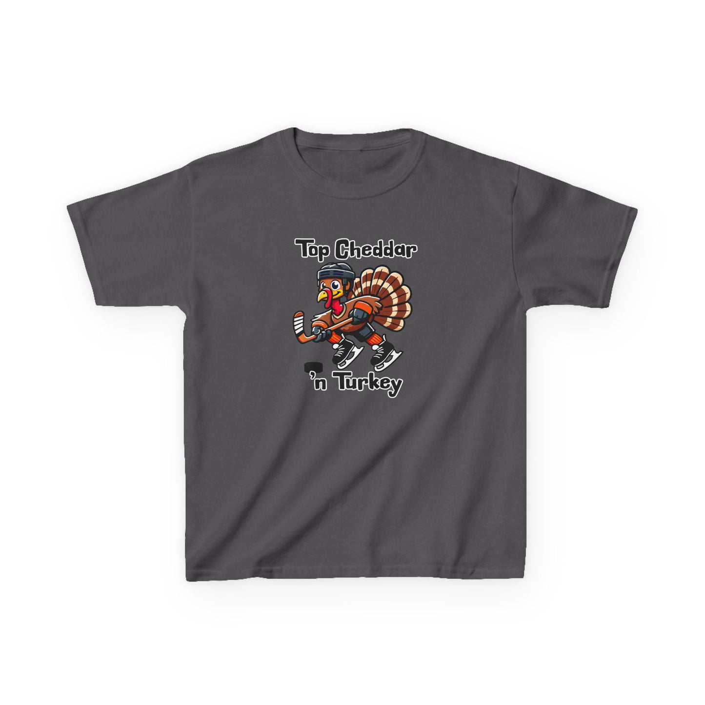 Youth Thanksgiving Turkey Hockey T-Shirt