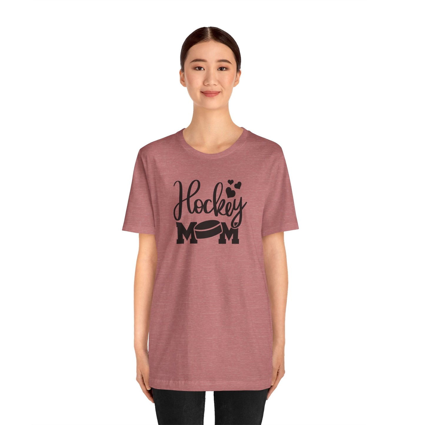 Hockey Mom Puck and Hearts T-Shirt