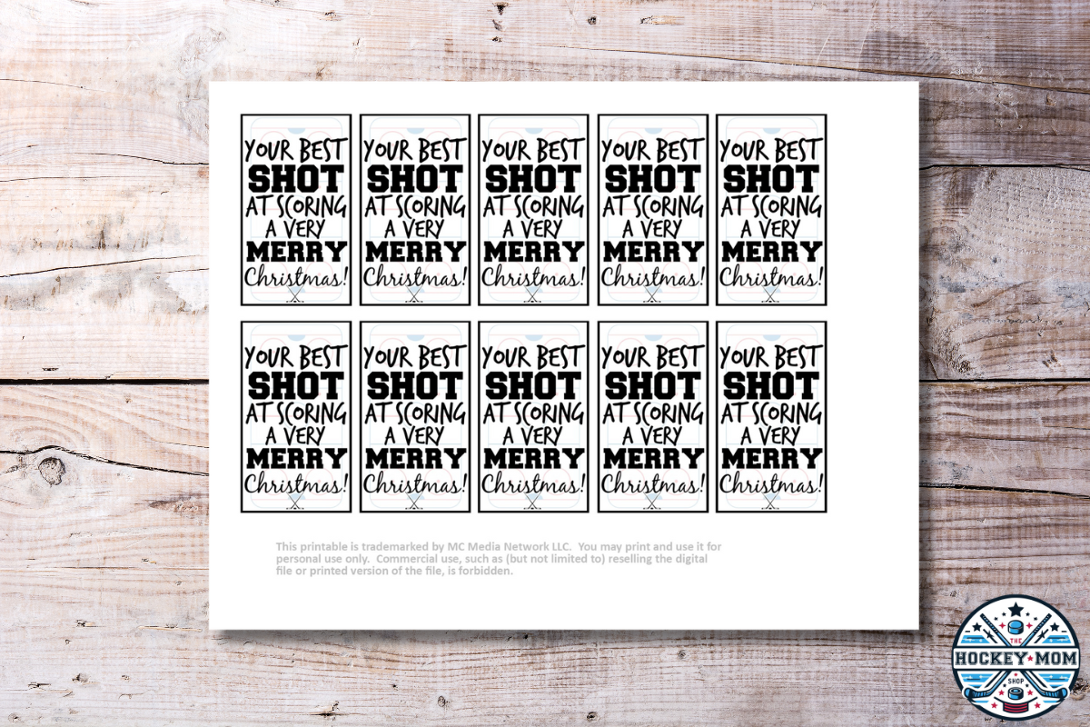 Best SHOT at SCORING a Very Merry Christmas Gift Tags