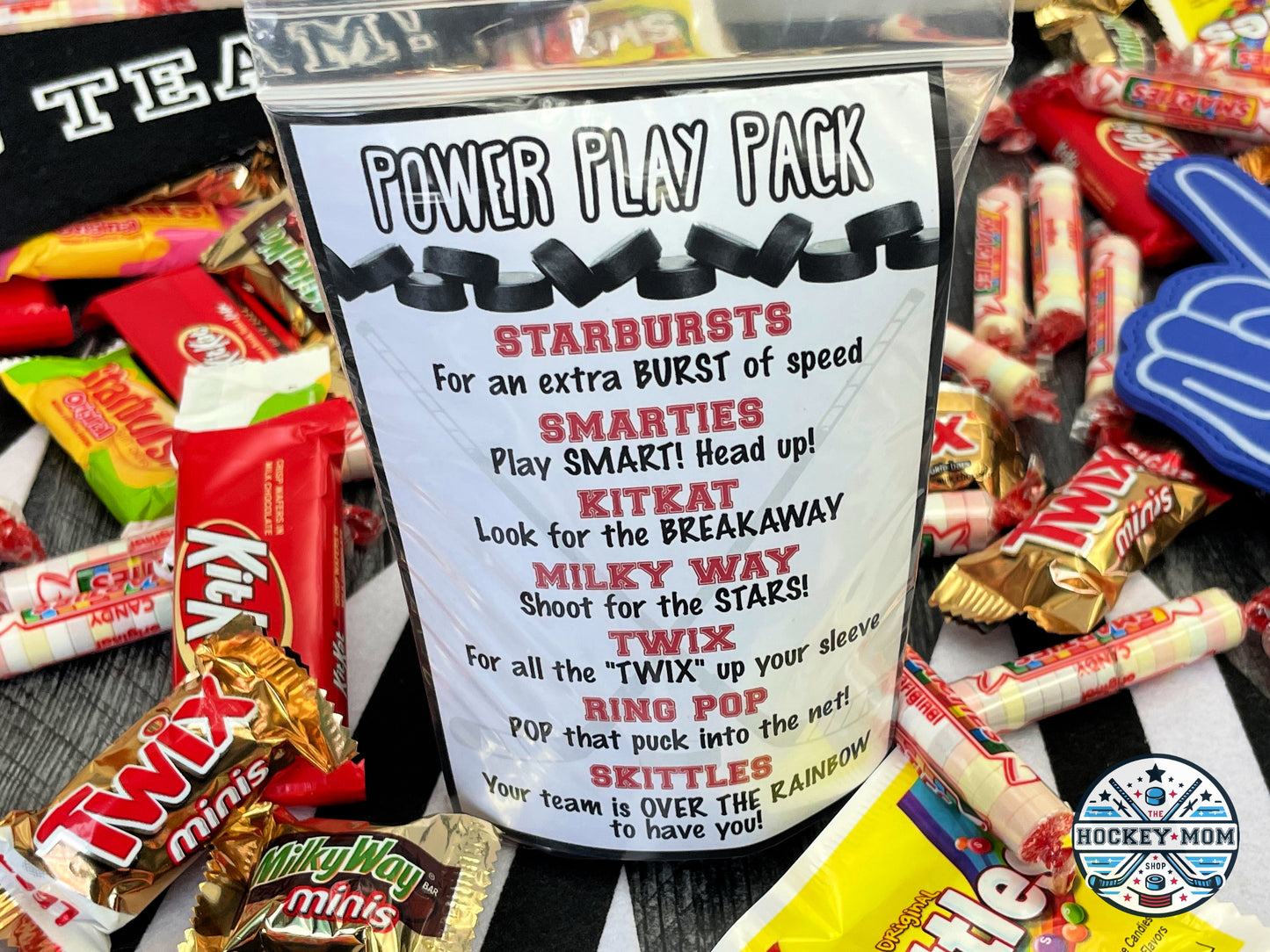 Printable ICE HOCKEY Candy Survival Kit Cards