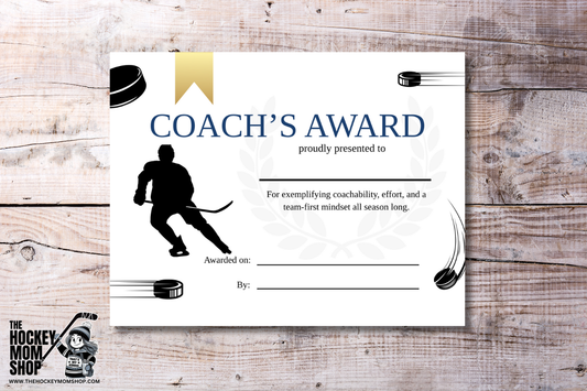 Coach’s Award Hockey Certificate | Printable End-of-Season Team Award