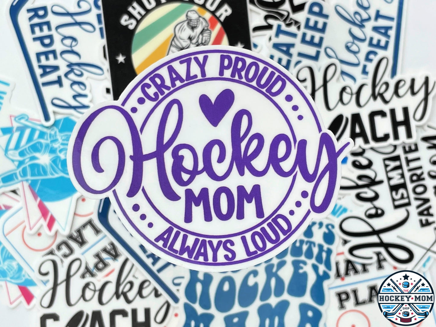 ICE HOCKEY MOM Stickers Vinyl Sticker 4-Pack