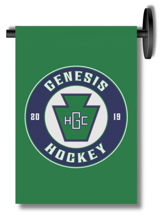 GREEN Genesis Hockey Club Fabric Flag (Round Logo)