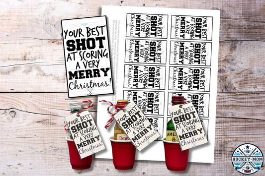 Best SHOT at SCORING a Very Merry Christmas Gift Tags
