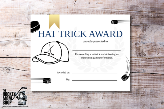 Hat Trick Hockey Award Certificate | Printable Game Performance Award