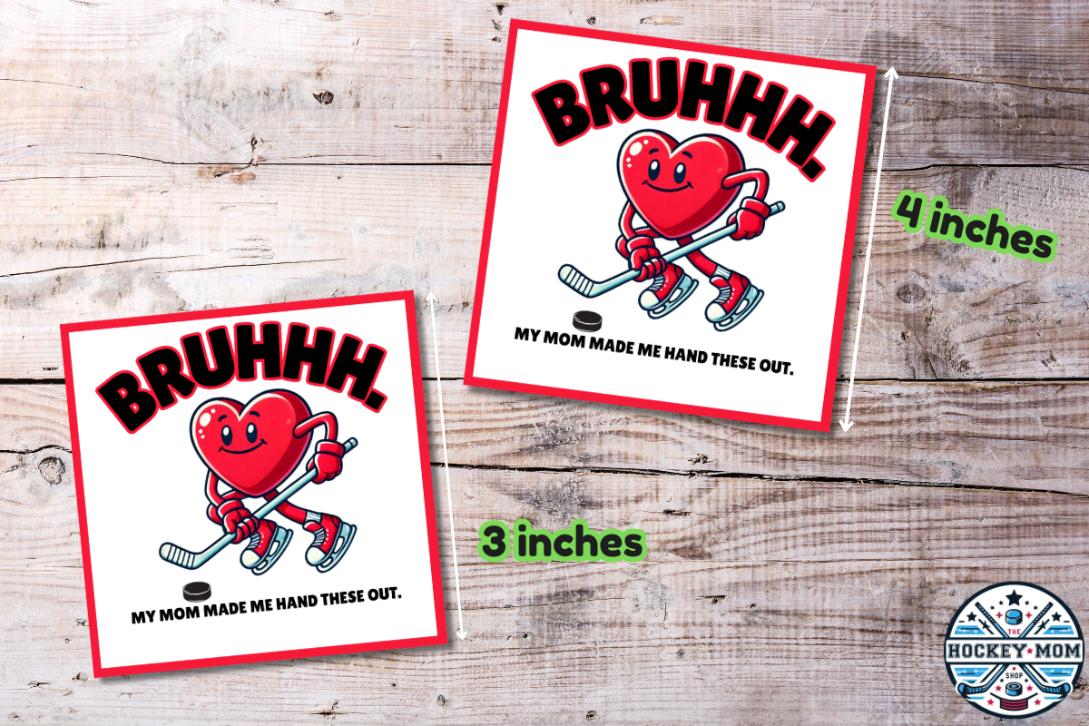 Bruhhhh Hockey Valentine Day Printable Card