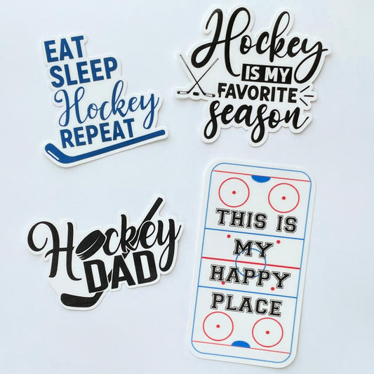 ICE HOCKEY DAD Stickers Vinyl Sticker 4-Pack