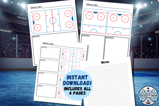 Printable ICE HOCKEY PLAYBOOK Pages Pack