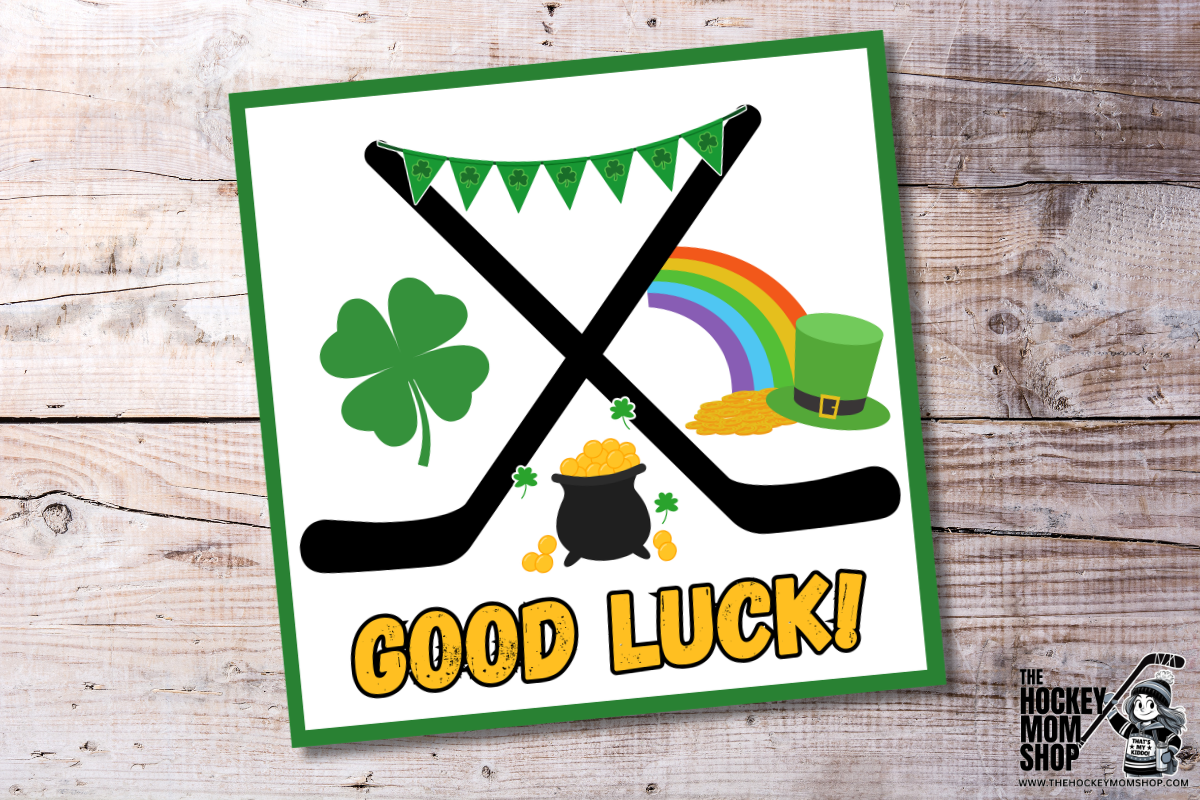 St. Patrick’s Day Hockey Good Luck Gift Tags Printable