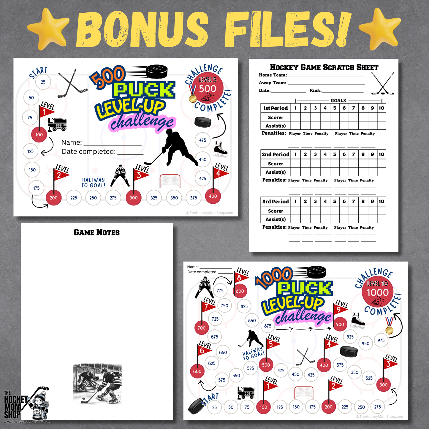Hockey Team Mom Toolkit Printable Bundle (14 Pages + Bonus Pages)