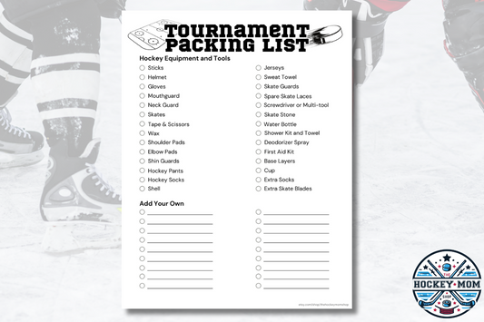 Printable ICE HOCKEY Tournament Packing List