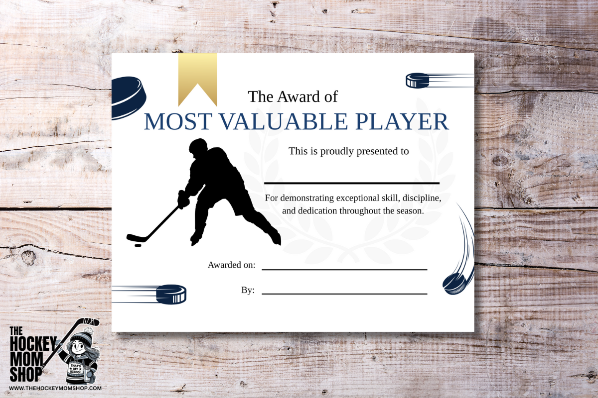 Hockey MVP Award Certificate – Male Player | Printable Hockey Award