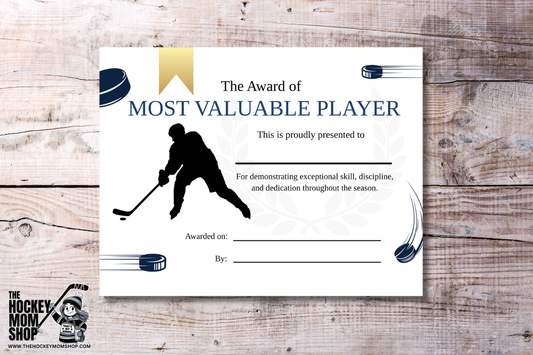 Hockey MVP Award Certificate – Male Player | Printable Hockey Award