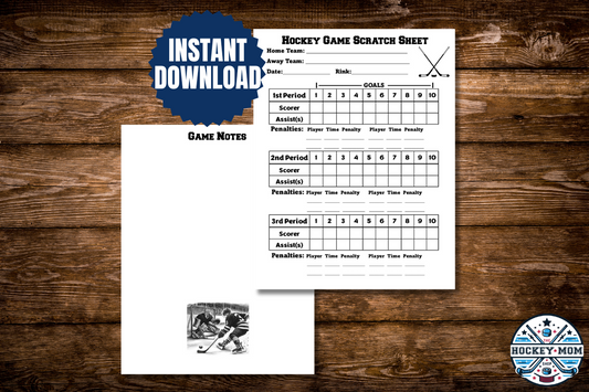 Printable ICE HOCKEY Game Scorecard