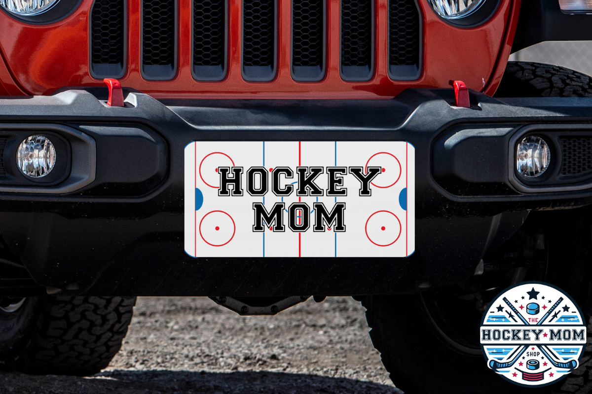 Hockey Mom Ice Rink Vanity Plate