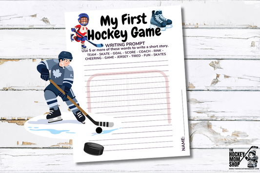 My First Hockey Game Writing Prompt Printable