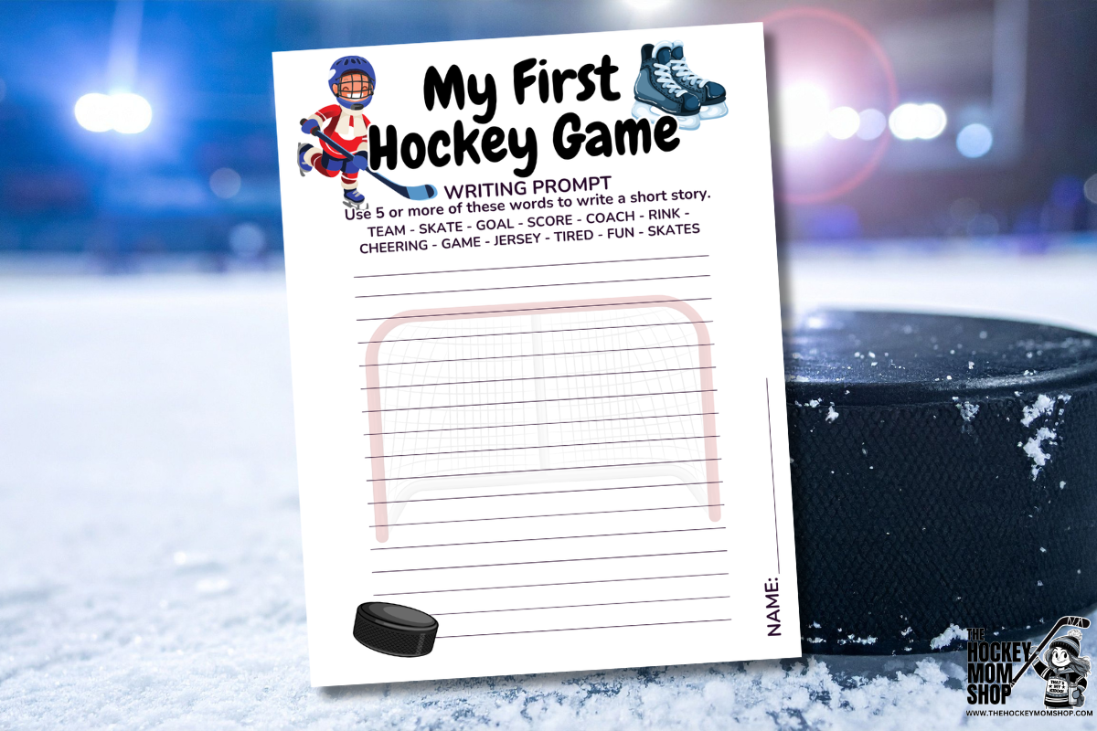My First Hockey Game Writing Prompt Printable
