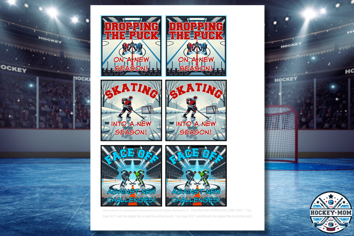 NEW SEASON Ice Hockey Printable Gift Tags