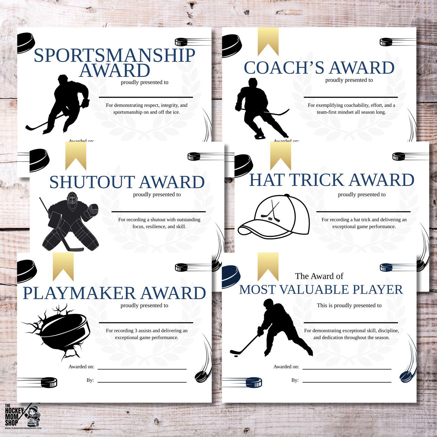 Manager & Coach Hockey Banquet Awards Bundle | 7 Printable Team Certificates