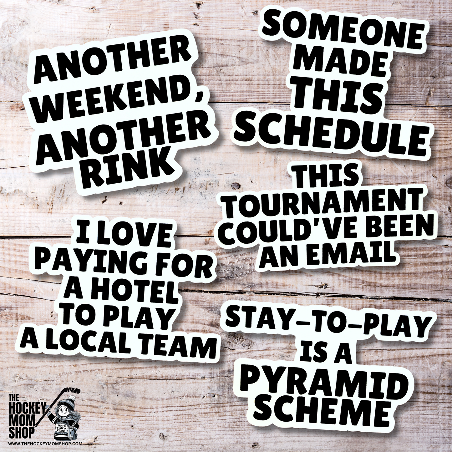 Snarky Tournament Sticker Pack – Hockey Parent Edition
