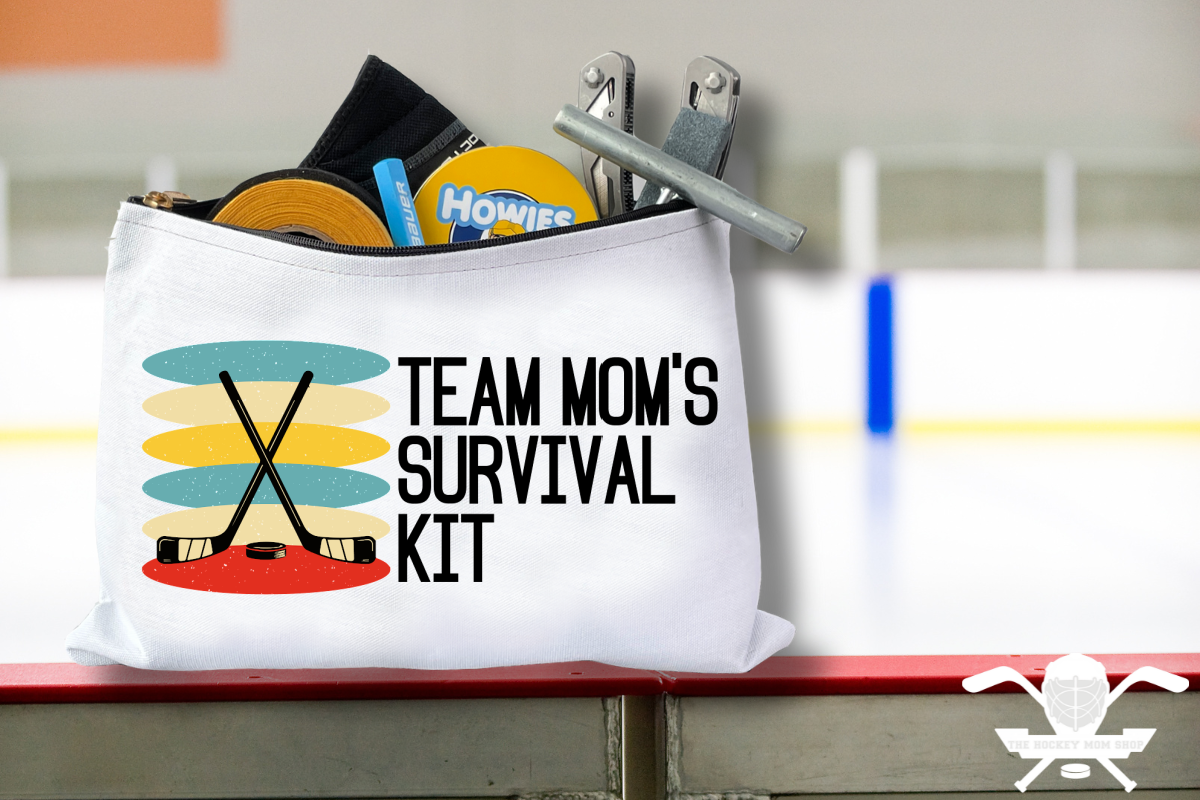 Ice Hockey Team Mom Survival Kit Zipper Pouch Bag