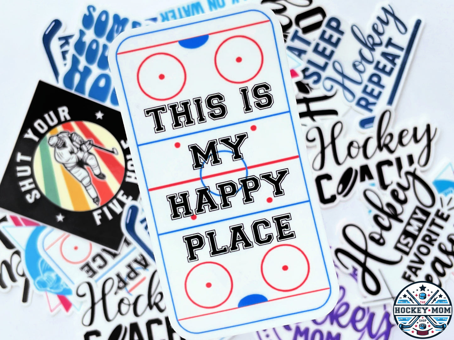 ICE HOCKEY MOM Stickers Vinyl Sticker 4-Pack