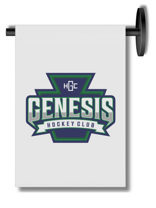 WHITE Genesis Hockey Club Fabric Flag (Keystone Logo)