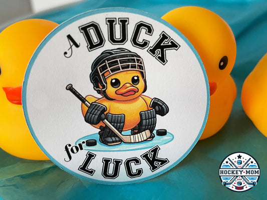 "A Duck for Luck" Printable ICE HOCKEY Tags