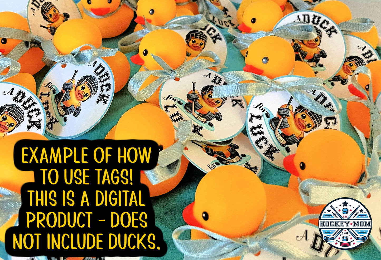 "A Duck for Luck" Printable ICE HOCKEY Tags